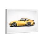 Quadro Porsche 911 Amarelo Lado -- BR ARTES