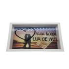 Quadro porta dinheiro cofre casamento para nossa lua de mel madeira vidro rustico varanda sala decorativo