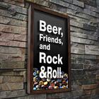 Quadro Porta Tampinhas Beer & Rock - Quadro Novo