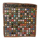 Quadro Porta Tampinhas Rustic - 150 - Cervejas e Histórias