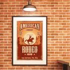 Quadro Poster Cowboy Rodeio - 60x48cm