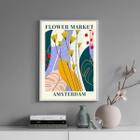 Quadro Poster Flower Market - Amsterdam 24X18Cm - Com Vidro