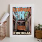 Quadro Poster Lisboa - Portugal 33X24Cm - Com Vidro