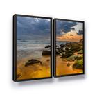 Quadro Praia Natureza Decorativo Com Moldura Grande