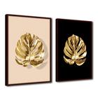 Quadro Premium Textura CX Alta Folhas de Ouro 2 2un 40x60