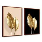 Quadro Premium Textura CX Alta Folhas de Ouro 3 2un 40x60