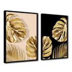 Quadro Premium Textura CX Alta Folhas de Ouro 6 2un 40x60