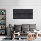 Quadro Preto Linha Minimalista 120x60 Filete Branco Moldura Filete, Branca