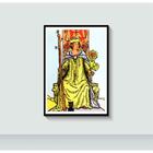 Quadro Rainha de Paus Tarot Tarô com Moldura E Acetato Tamanho A3