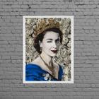 Quadro Rainha Elizabeth Pop Arte 33x24cm - com vidro