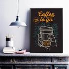 Quadro Retrô Café - Coffee To Go 45x34cm