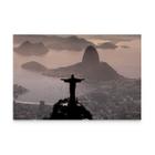 Quadro Rio De Janeiro Decorativo Vista Da Cidade Maravilhosa Cristo Redentor Grande - Bimper