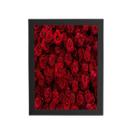 Quadro Rosas Buquê De Flores Vermelho Moldura Preta 60X40Cm