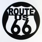 Quadro Route 66 38 Cm x 38 Cm Preto