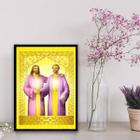 Quadro Saint Germain E Jesus Cristo 24x18cm - com vidro