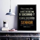 Quadro Salmo 121- O Socorro Vem Do Senhor 45X34Cm - Vidro