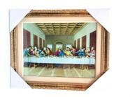 Quadro Santa Ceia Luxo Com Vidro E Moldura 52 cm x 42 cm