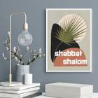 Quadro Shabbat Shalom Boho 33x24cm - com vidro