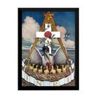 Quadro Simbolos Maçonicos Pelicano Inri G.a.d.u 42x29cm