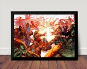 Quadro Street Fighter Gamer Arte Poster Moldura