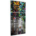 Quadro Stroll in the forest B&W Abstrato Decorativo Grande