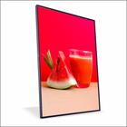 Quadro Suco de Melancia Canvas Com Vidro