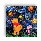 Quadro Tela Canvas Ursinho Pooh na Noite Estrelada 40x40cm