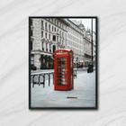 Quadro Telefone Londres 33X24Cm - Com Vidro Moldura Preta