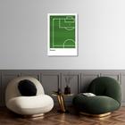 Quadro Tipos de Quadra Futebol 43x30 Caixa Branco Moldura Caixa, Branca