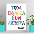 Quadro Toda Criança É Um Artista 45X34Cm - Com Vidro