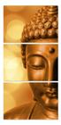 Quadro Trio Buda Religião Decorativo "