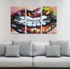 Quadro Trio Dentes Abstrato"