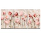 Quadro Tulipas rose Decorativo Sala Kit Quarto Nicho Flores