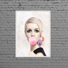 Quadro Twiggy Bubble Gum 24x18cm - com vidro