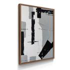 Quadro Único Plaster Cinza Moderno 55x40 Com Moldura