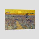 Quadro Van Gogh Semeador E O Sol Brilhante Tela No Chassi 45X30Cm