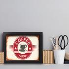 Quadro Vintage Café Coffee Shop 22x32cm Moldura Preta