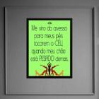 Quadro Yoga Frase - Tocar O Céu 33X24Cm - Com Vidro