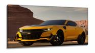 Quadros Camaro Amarelo Transformers em Tecido Canvas 130x60