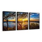 Quadros Decorativo Arvore Paisagem Por Do Sol Mar Para Sala