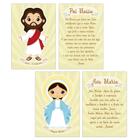 Quadros Decorativo Religioso Jesus, Oração Pai Nosso, Maria, Oração Ave Maria Kit 4 peças 20x30