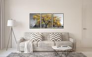 Quadros Decorativos 1,35 x 60 Árvore Da Vida Ypê Amarelo Moderno Lindo