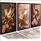 quadros decorativos 4 k Floral Jardim Dourado"