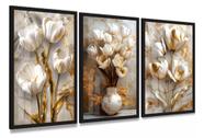 quadros decorativos 4 k Kit Sala Cozinha Quarto Flor"