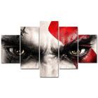 Quadros Decorativos 5 Peças God Of War Kratos Para Sala