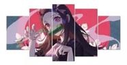 quadros decorativos Anime Nezuko Kamado Demon Slayer "