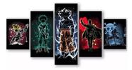 Quadros Decorativos Animes Naruto Goku Gon Luffy Saitama"