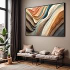 Quadros decorativos com Moldura Sala Quarto Abstrato Moderno Grande Hall