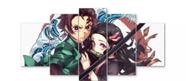 quadros decorativos Demon Slayer Kimetsu Tanjiro E Nezuko"