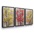 Quadros Decorativos Floral Cores Moldura Grande Mosaico